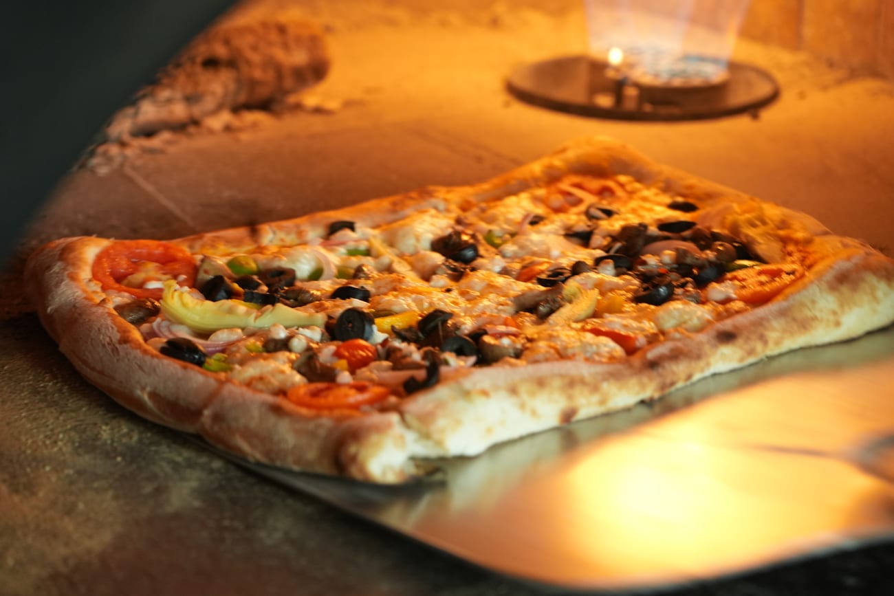 Wood-fired pizza